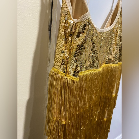 Gold Halloween dress necklace,cigarette holder,Sequin Headband w/Ostrich Feather - Picture 10 of 12